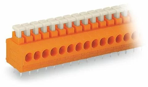 235-104 - PCB terminal block; push-button; 1.5 mm²; Pin spacing 3.81 mm; 4-pole; Push-in CAGE CLAMP®; 1,50 mm²; orange