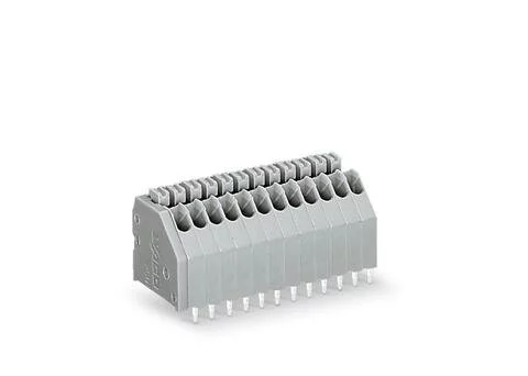 250-319 - PCB terminal block; push-button; 0.5 mm²; Pin spacing 2.5 mm; 19-pole; Push-in CAGE CLAMP®; 0,50 mm²; gray