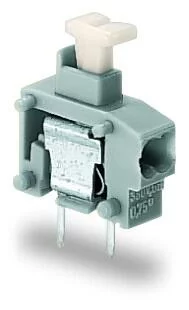 235-713/331-000 - Stackable 2-conductor PCB terminal block; push-button; 0.75 mm²; Pin spacing 5/5.08 mm; 1-pole; PUSH WIRE®; 0,75 mm²; light gray