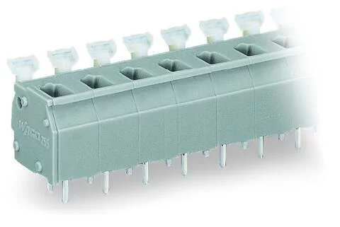 255-505 - PCB terminal block; push-button; 2.5 mm²; Pin spacing 7.5/7.62 mm; 5-pole; CAGE CLAMP®; commoning option; 2,50 mm²; gray 255-505 - PCB terminal block; push-button; 2.5 mm²; Pin spacing 7.5/7.62 mm; 5-pole; CAGE CLAMP®; commoning option; 2,50 mm²; gray