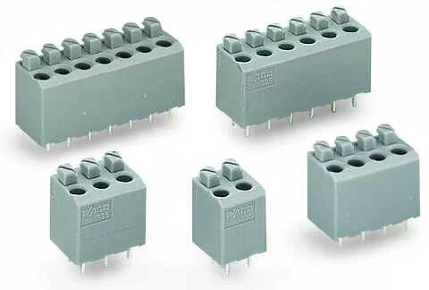 735-302 - PCB terminal block; push-button; 1.5 mm²; Pin spacing 5 mm; 2-pole; PUSH WIRE®; 1,50 mm²; gray