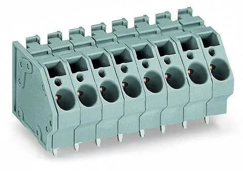 745-308 - PCB terminal block; 6 mm²; Pin spacing 7.5 mm; 8-pole; CAGE CLAMP®; commoning option; 6,00 mm²; gray