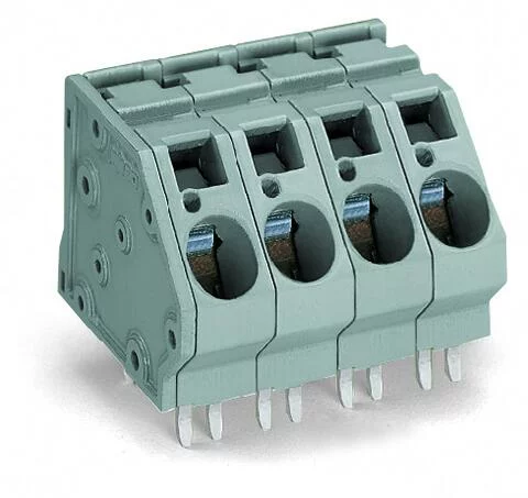 745-504/011-000 - PCB terminal block; 16 mm²; Pin spacing 10 mm; 4-pole; CAGE CLAMP®; commoning option; 16,00 mm²; gray