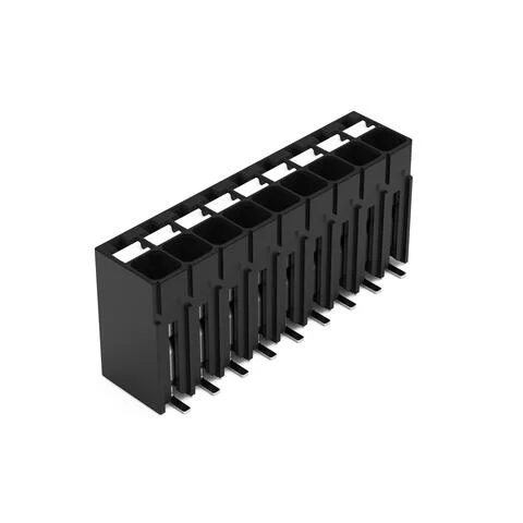 2086-1109/700-000/997-607 - SMD PCB terminal block; push-button; 1.5 mm²; Pin spacing 3.5 mm; 9-pole; Push-in CAGE CLAMP®; 1,50 mm²; black