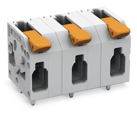 2604-1507 - PCB terminal block; Push-in CAGE CLAMP with operating lever; AWG 24 - 12; Pin spacing 11.5 mm; 7-pole; side entry; gray