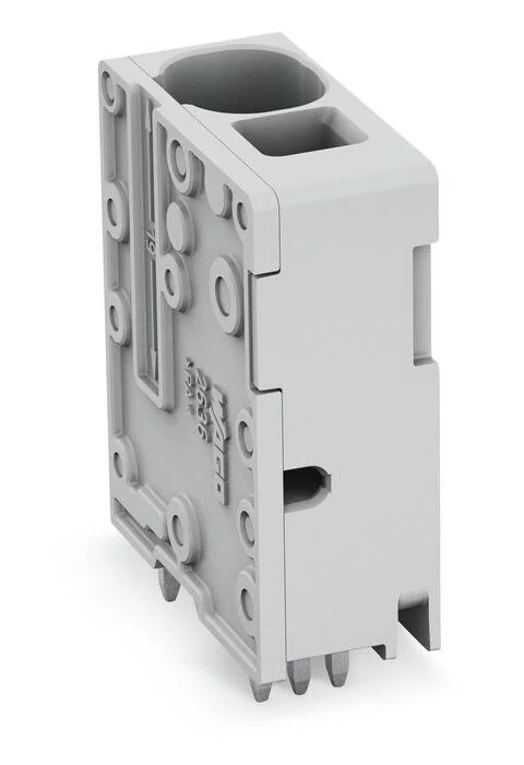 2636-3101 - PCB terminal block; Push-in CAGE CLAMP; AWG 18 - 4; Pin spacing 10 mm; double pinning; 1-pole; topentry; gray
