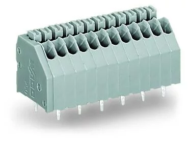 250-417 - PCB terminal block; push-button; 0.5 mm²; Pin spacing 2.5 mm; 17-pole; Push-in CAGE CLAMP®; 0,50 mm²; gray