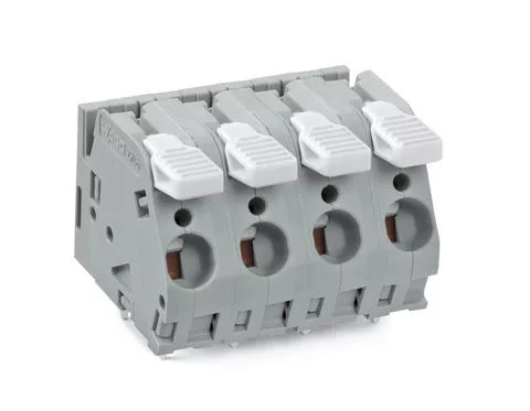2706-262 - PCB terminal block; lever; 6 mm²; Pin spacing 10 mm; 12-pole; CAGE CLAMP®; commoning option; 6,00 mm²; gray