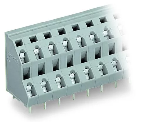 736-503 - Double-deck PCB terminal block; 2.5 mm²; Pin spacing 7.5 mm; 6-pole; CAGE CLAMP®; 2,50 mm²; gray
