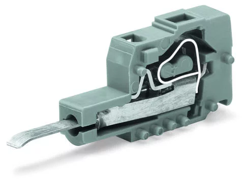 231-127 - Testing plug module with contact stud; for 236 Series; Pin spacing 5 mm / 0.197 in; 2,50 mm²; gray