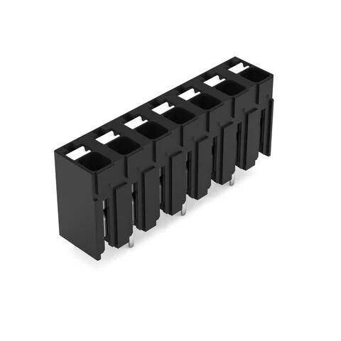 2086-3127/300-000 - THR PCB terminal block; push-button; 1.5 mm²; Pin spacing 5 mm; 7-pole; Push-in CAGE CLAMP®; Solder pin length 1.5 mm; 1,50 mm²; black
