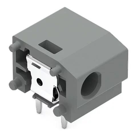 235-801 - Stackable PCB terminal block; 2.5 mm²; Pin spacing 10/10.16 mm; 1-pole; PUSH WIRE®; 2,50 mm²; gray
