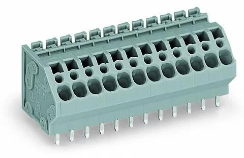 745-104 - PCB terminal block; 4 mm²; Pin spacing 5 mm; 4-pole; CAGE CLAMP®; commoning option; 4,00 mm²; gray