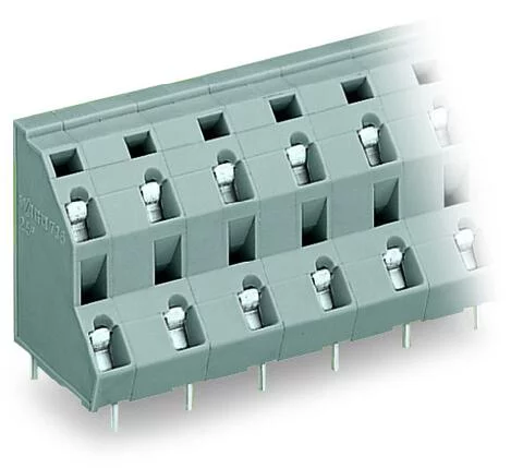 736-754 - Double-deck PCB terminal block; 2.5 mm²; Pin spacing 10 mm; 8-pole; CAGE CLAMP®; 2,50 mm²; gray