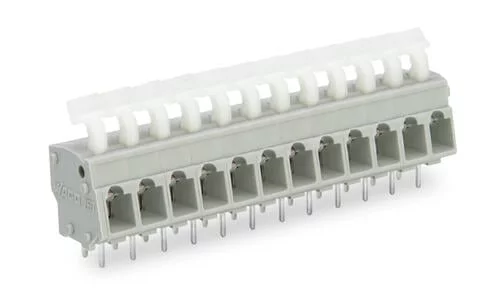 257-456 - PCB terminal block; push-button; 2.5 mm²; Pin spacing 5/5.08 mm; 6-pole; CAGE CLAMP®; commoning option; 2,50 mm²; gray