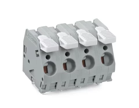 2706-211 - PCB terminal block; lever; 6 mm²; Pin spacing 10 mm; 11-pole; CAGE CLAMP®; 6,00 mm²; gray