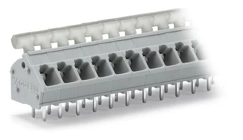 256-425/334-000 - PCB terminal block; push-button; 2.5 mm²; Pin spacing 5/5.08 mm; 25-pole; CAGE CLAMP®; commoning option; 2,50 mm²; gray