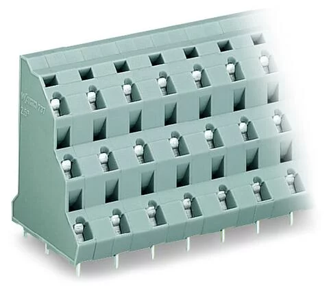 737-702 - Triple-deck PCB terminal block; 2.5 mm²; Pin spacing 10 mm; 6-pole; CAGE CLAMP®; 2,50 mm²; gray