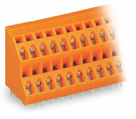 736-404 - Double-deck PCB terminal block; 2.5 mm²; Pin spacing 5.08 mm; 8-pole; CAGE CLAMP®; 2,50 mm²; orange