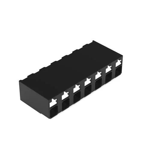 2086-3207/700-000/997-607 - SMD PCB terminal block; push-button; 1.5 mm²; Pin spacing 5 mm; 7-pole; Push-in CAGE CLAMP®; 1,50 mm²; black