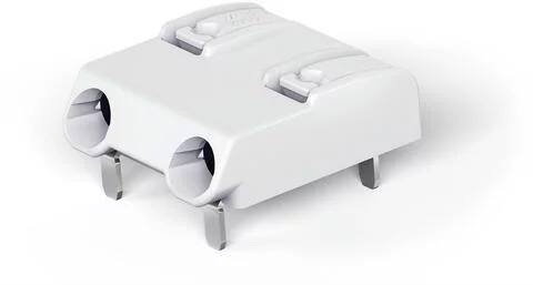 2060-1852/998-404 - THR PCB terminal block; push-button; Push-in CAGE CLAMP; AWG 24 - 18; Pin spacing 8 mm; 2-pole; in tape-and-reel packaging; white