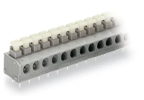 235-403/331-000 - PCB terminal block; push-button; 1.5 mm²; Pin spacing 5/5.08 mm; 3-pole; Push-in CAGE CLAMP®; 1,50 mm²; gray
