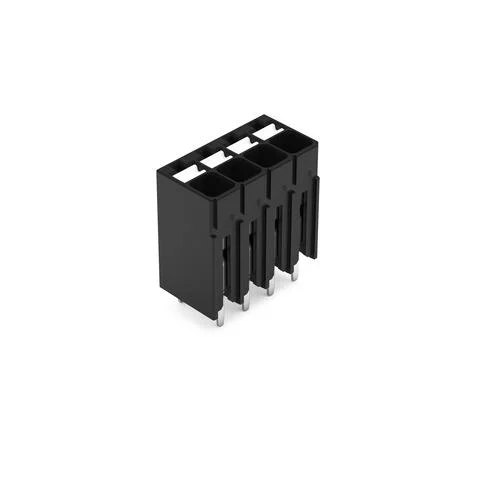 2086-1104 - THR PCB terminal block; push-button; 1.5 mm²; Pin spacing 3.5 mm; 4-pole; Push-in CAGE CLAMP®; 1,50 mm²; black