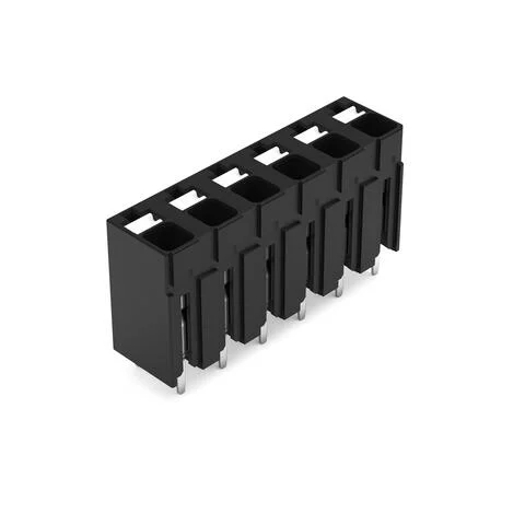 2086-3106/300-000 - THR PCB terminal block; push-button; 1.5 mm²; Pin spacing 5 mm; 6-pole; Push-in CAGE CLAMP®; Solder pin length 1.5 mm; 1,50 mm²; black