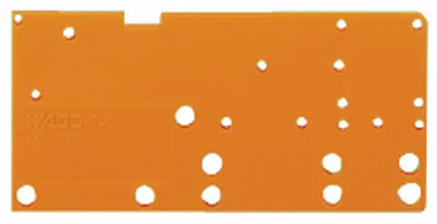 742-651 - End plate; snap-fit type; 1.5 mm thick; orange