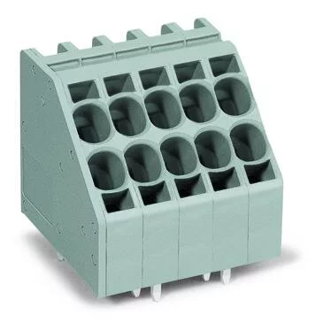 746-2303/000-009 - 2-conductor PCB terminal block; 10 mm²; Pin spacing 7.5 mm; 3-pole; Push-in CAGE CLAMP®; 10,00 mm²; light gray