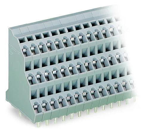 737-208 - Triple-deck PCB terminal block; 2.5 mm²; Pin spacing 5 mm; 24-pole; CAGE CLAMP®; 2,50 mm²; gray