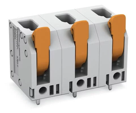 2604-3507 - PCB terminal block; Push-in CAGE CLAMP with operating lever; AWG 24 - 12; Pin spacing 11.5 mm; 7-pole; top entry; gray 2604-3507 - PCB terminal block; Push-in CAGE CLAMP with operating lever; AWG 24 - 12; Pin spacing 11.5 mm; 7-pole; top entry; gray