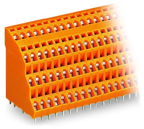 738-312 - Quadruple-deck PCB terminal block; 2.5 mm²; Pin spacing 5.08 mm; 48-pole; CAGE CLAMP®; 2,50 mm²; orange