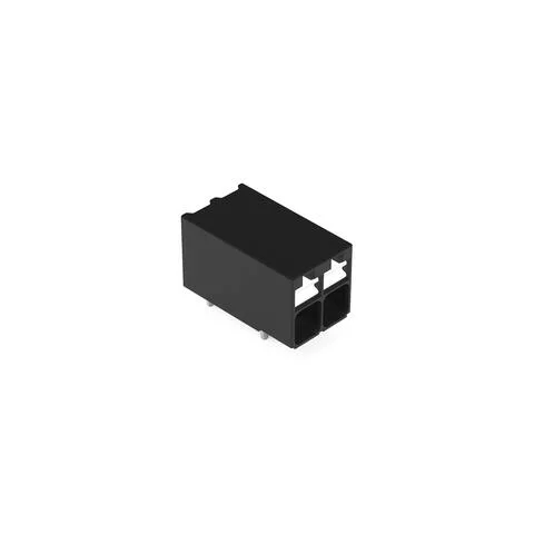 2086-1202 - THR PCB terminal block; push-button; 1.5 mm²; Pin spacing 3.5 mm; 2-pole; Push-in CAGE CLAMP®; 1,50 mm²; black
