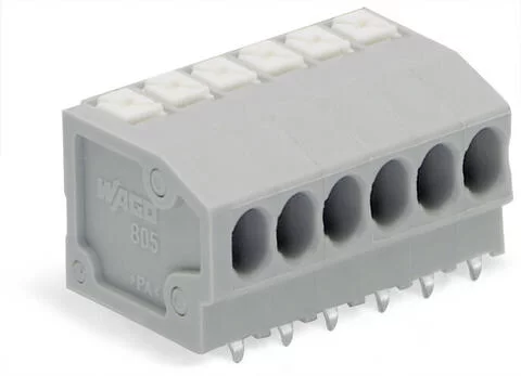 805-362 - PCB terminal block; push-button; 1.5 mm²; Pin spacing 3.5 mm; 12-pole; Push-in CAGE CLAMP®; 1,50 mm²; gray