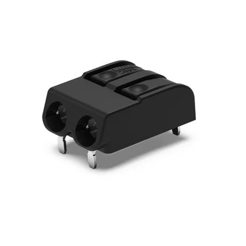 2061-1622/998-404 - THR PCB terminal block; push-button; Push-in CAGE CLAMP; AWG 20 - 16; Pin spacing 6 mm; pin length 1.5 mm; 2-pole; in tape-and-reel packaging; black