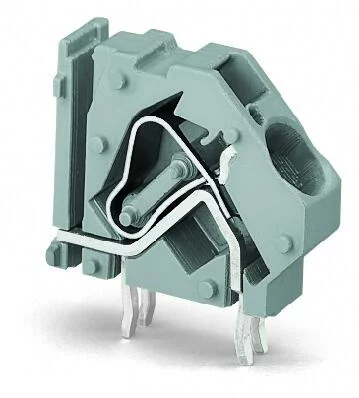 745-853/006-000 - Stackable PCB terminal block; 16 mm²; Pin spacing 10 mm; 1-pole; CAGE CLAMP®; commoning option; 16,00 mm²; light gray