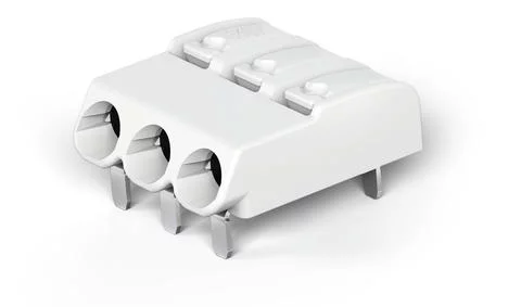 2060-1453/998-404 - THR PCB terminal block; push-button; Push-in CAGE CLAMP; AWG 24 - 18; Pin spacing 4 mm; 3-pole; in tape-and-reel packaging; white