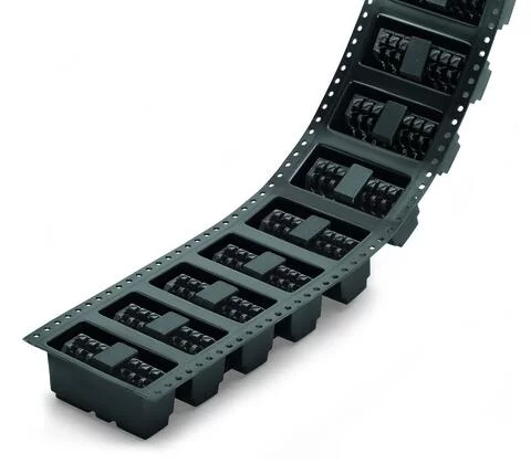 250-204/353-604/997-405 - THR PCB terminal block; push-button; 1.5 mm²; Pin spacing 3.5 mm; 4-pole; Push-in CAGE CLAMP®; in tape-and-reel packaging; 1,50 mm²; black