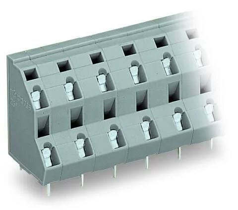 736-708 - Double-deck PCB terminal block; 2.5 mm²; Pin spacing 10 mm; 16-pole; CAGE CLAMP®; 2,50 mm²; gray