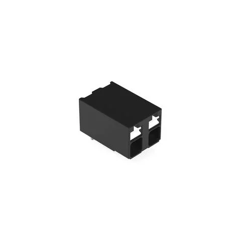 2086-3222/300-000 - THR PCB terminal block; push-button; 1.5 mm²; Pin spacing 5 mm; 2-pole; Push-in CAGE CLAMP®; Solder pin length 1.5 mm; 1,50 mm²; black