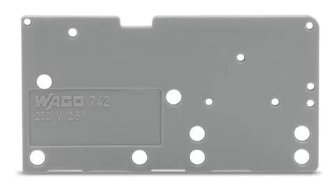 742-850 - End plate; snap-fit type; 1.5 mm thick; green-yellow