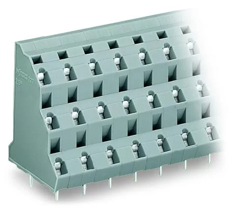 737-758 - Triple-deck PCB terminal block; 2.5 mm²; Pin spacing 10 mm; 24-pole; CAGE CLAMP®; 2,50 mm²; gray