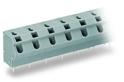 254-653 - PCB terminal block; 2.5 mm²; Pin spacing 10/10.16 mm; 3-pole; PUSH WIRE®; 2,50 mm²; gray