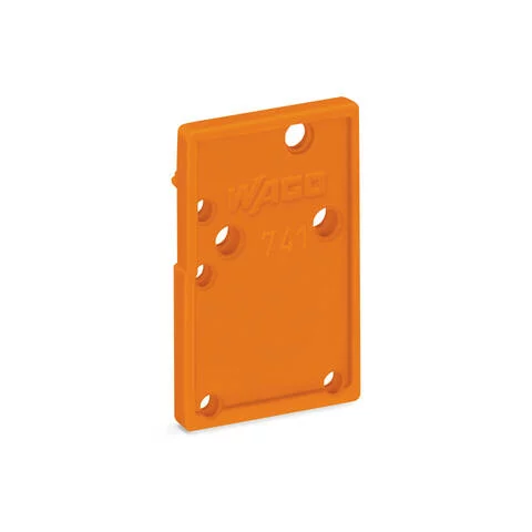 741-600 - End plate; snap-fit type; 1.5 mm thick; orange