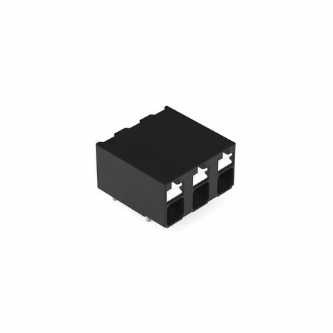 2086-3203/300-000 - THR PCB terminal block; push-button; 1.5 mm²; Pin spacing 5 mm; 3-pole; Push-in CAGE CLAMP®; Solder pin length 1.5 mm; 1,50 mm²; black