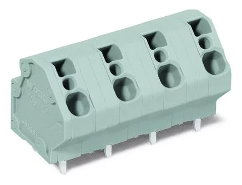 745-3204 - PCB terminal block; 4 mm²; Pin spacing 10 mm; 4-pole; CAGE CLAMP®; 4,00 mm²; gray