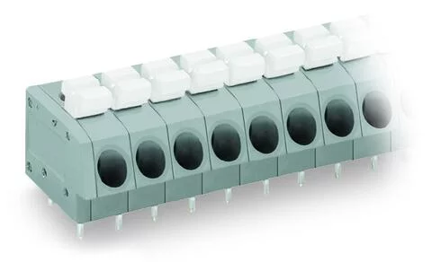804-115 - PCB terminal block; push-button; 2.5 mm²; Pin spacing 5 mm; 15-pole; Push-in CAGE CLAMP®; 2,50 mm²; gray