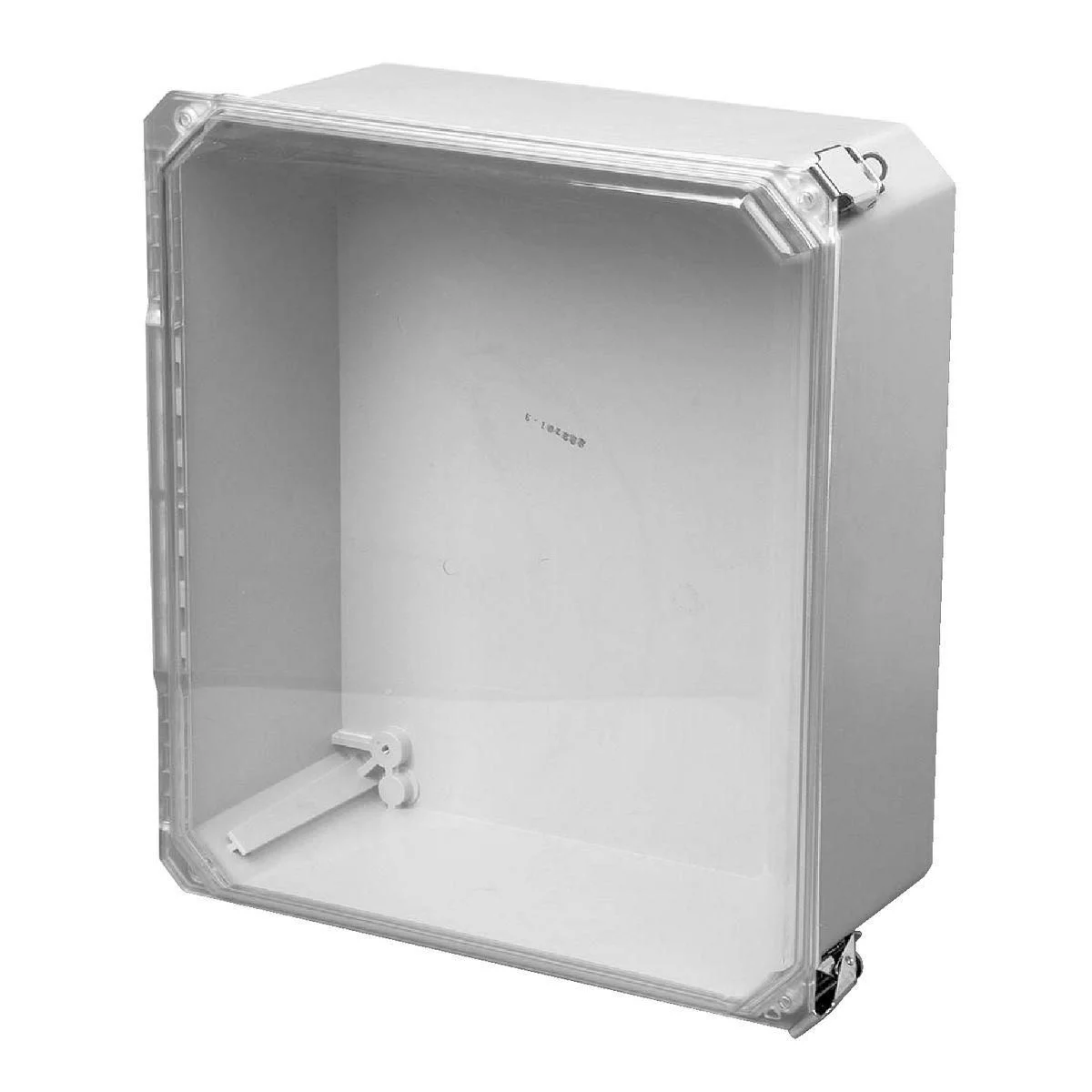 HW-CC141206CHQR - NEMA 4X Continuous Hinge Quick Release Padlockable 14X12X6 Fiberglass-Clear Cover
