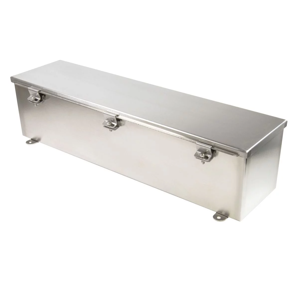 T121224CHSS - NEMA 4X Hinge Cover Wire Trough 12 X 12 X 24 in. 304 Stainless Steel